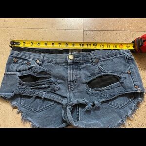 One teaspoon denim shorts Jean shorts bonitas cut offs black size 30 Bonita